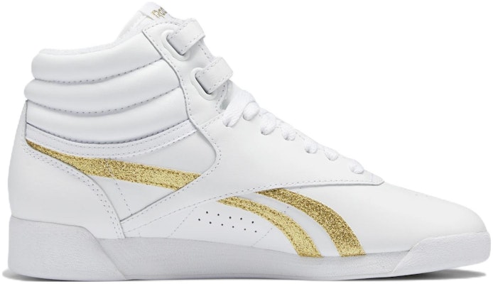 (Women)  Reebok Freestyle High 'White Gold Metallic Glitter'  GX2231 Lookbook (Women)  Reebok Freestyle High 'White Gold Metallic Glitter'  GX2231