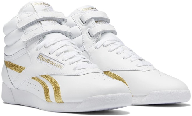 (Women)  Reebok Freestyle High 'White Gold Metallic Glitter'  GX2231 Shop (Women)  Reebok Freestyle High 'White Gold Metallic Glitter'  GX2231