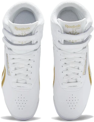 (W) Reebok Freestyle High ''Weiß Gold Metallic Glitter'' GX2231 Purchase (W) Reebok Freestyle High ''Weiß Gold Metallic Glitter'' GX2231