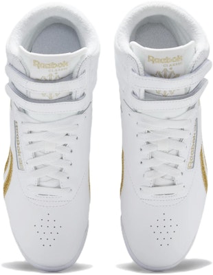 (W) リーボック フリースタイル ハイ "白×金グリッター" GX2231 Purchase (W) リーボック フリースタイル ハイ "白×金グリッター" GX2231