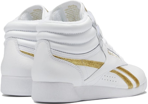 (Women)  Reebok Freestyle High 'White Gold Metallic Glitter'  GX2231 Details for (Women)  Reebok Freestyle High 'White Gold Metallic Glitter'  GX2231