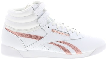 (Women) Reebok Freestyle High 'White Rose Gold' GW9657 (Women) Reebok Freestyle High 'White Rose Gold' GW9657