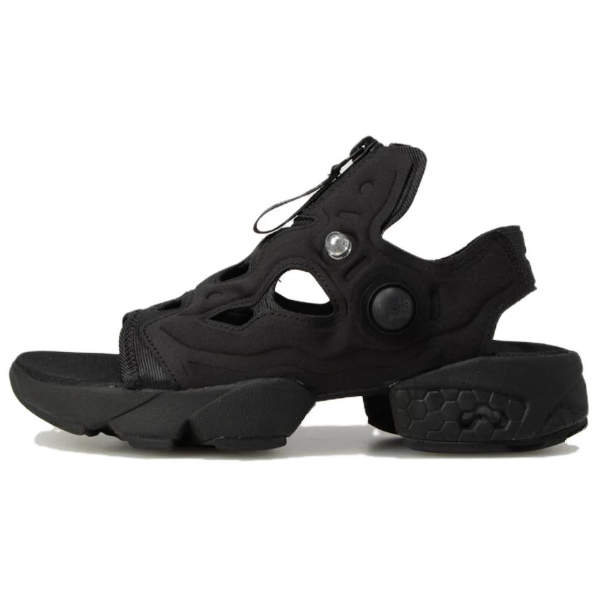 Buy (W) 锐步 Instapump Fury 拉链凉鞋 '黑色' ID7562