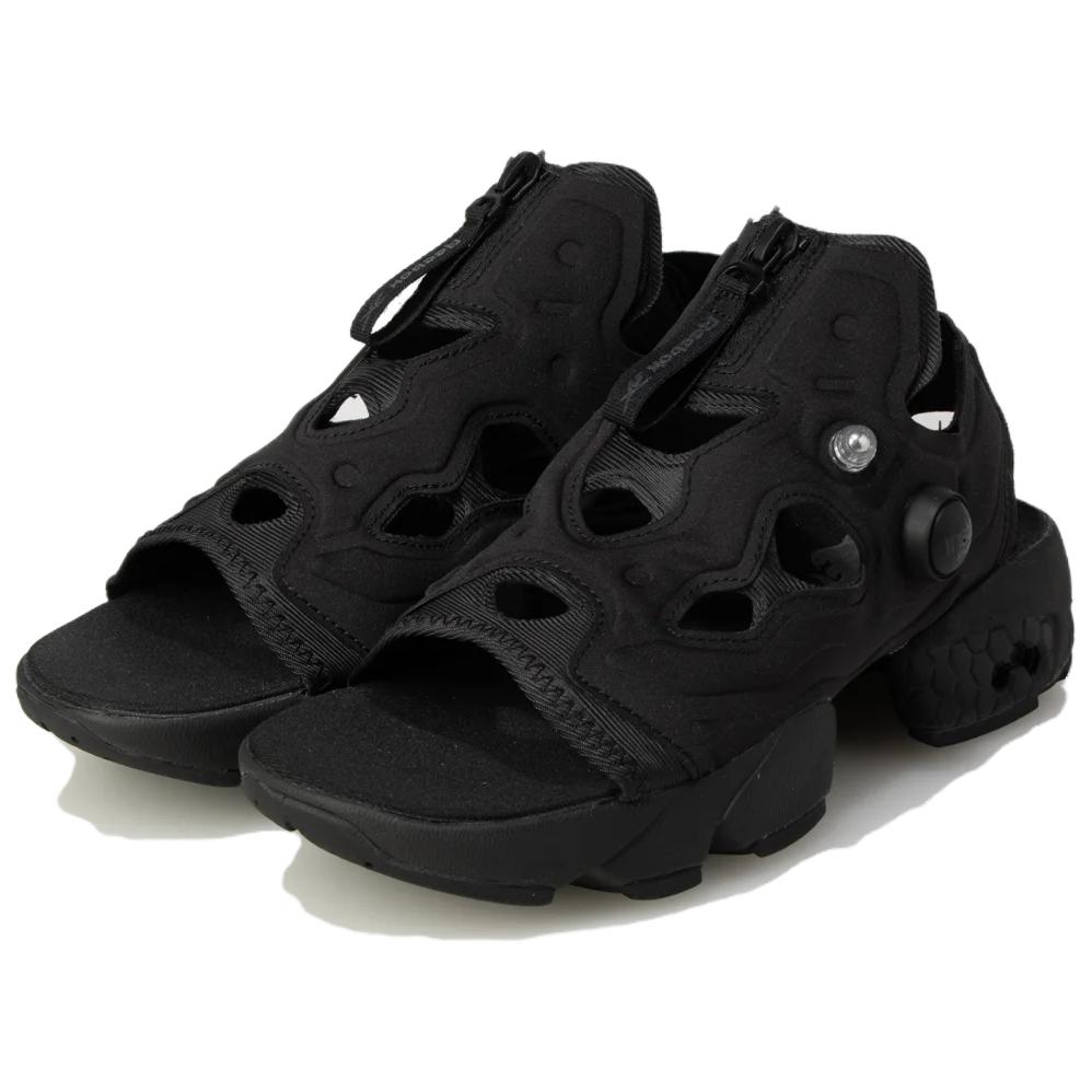 Order (W) 锐步 Instapump Fury 拉链凉鞋 '黑色' ID7562