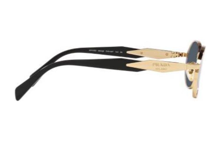 Shop (W) 【可配镜片】PRADA 金色椭圆形墨镜，字母细节合金框架 PR65ZSZVN09T