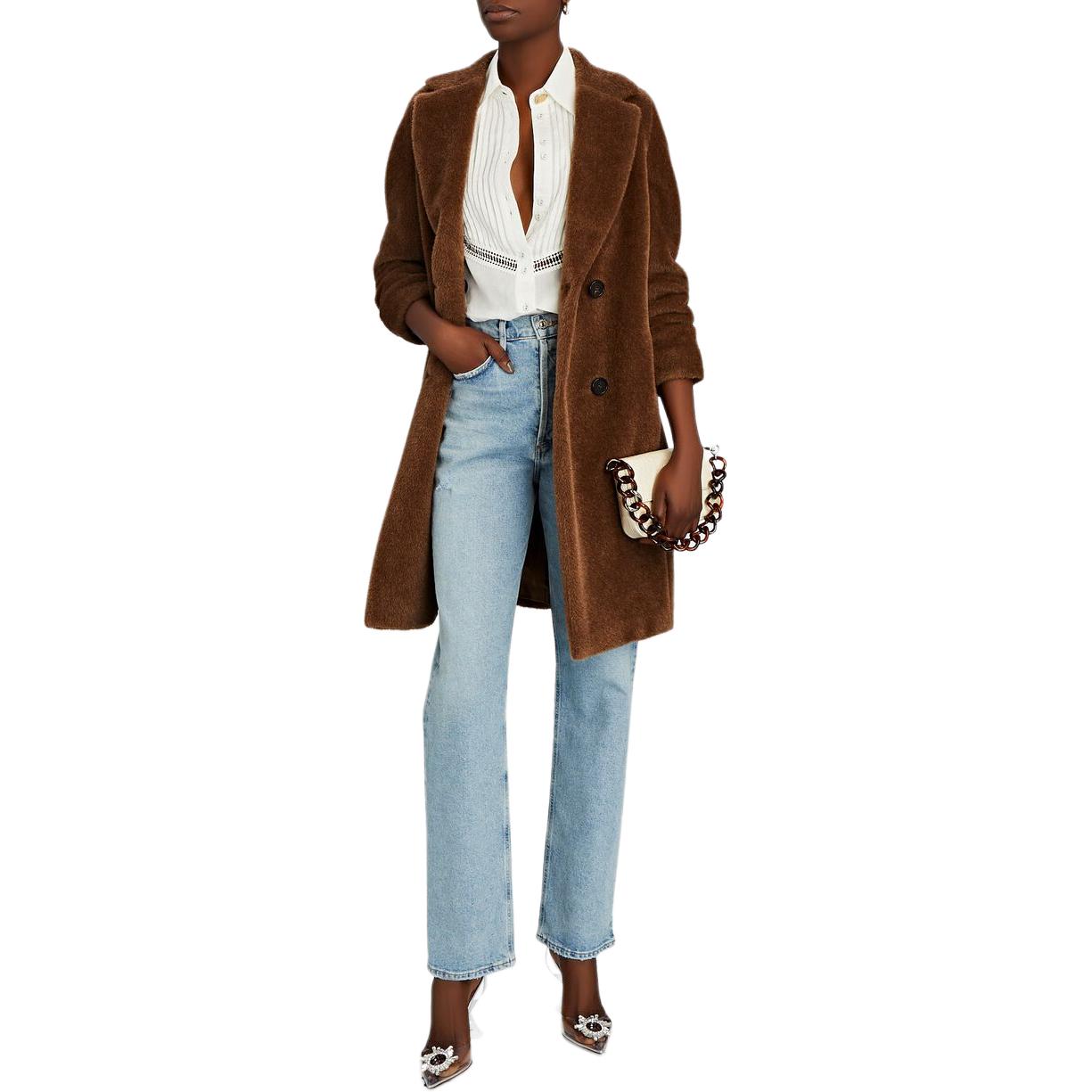 (Women) 'S MAX MARA  Double-Breasted Mid-Length Casual Coat Brown 90161913605-504 圖 5