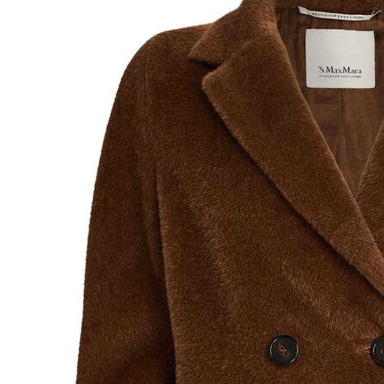 (Women) 'S MAX MARA  Double-Breasted Mid-Length Casual Coat Brown 90161913605-504 圖 8