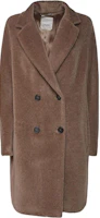 (Women) 'S Max Mara Brown Double-Breasted Long Coat - Max Mara FW23 Collection 2390162033600-035 (Women) 'S Max Mara Brown Double-Breasted Long Coat - Max Mara FW23 Collection 2390162033600-035