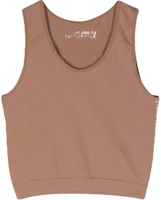 (Women) 'S Max Mara Brown Sleeveless Slim Fit U-Neck Tank Top 2419941011600-005 (Women) 'S Max Mara Brown Sleeveless Slim Fit U-Neck Tank Top 2419941011600-005