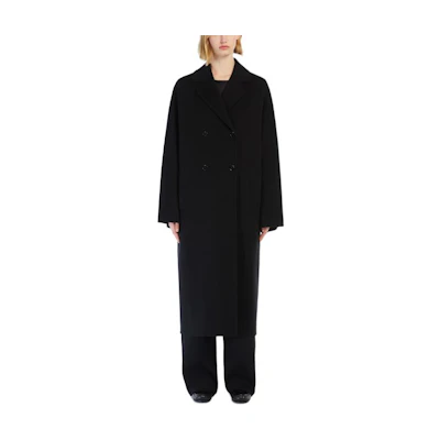 (Women) 'S MAX MARA Capi Black Double-Breasted Long Coat 9016064106013-CAPI