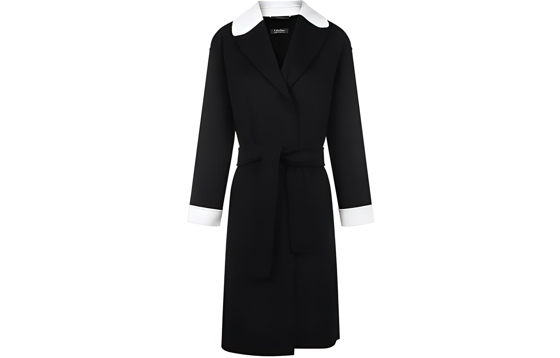 (Women) 'S Max Mara MAX MARA Ada Wool Mid-Length Coat for Women - Black 9011012106013-ADA