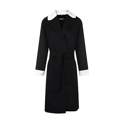 (Women) 'S Max Mara MAX MARA Ada Wool Mid-Length Coat for Women - Black 9011012106013-ADA