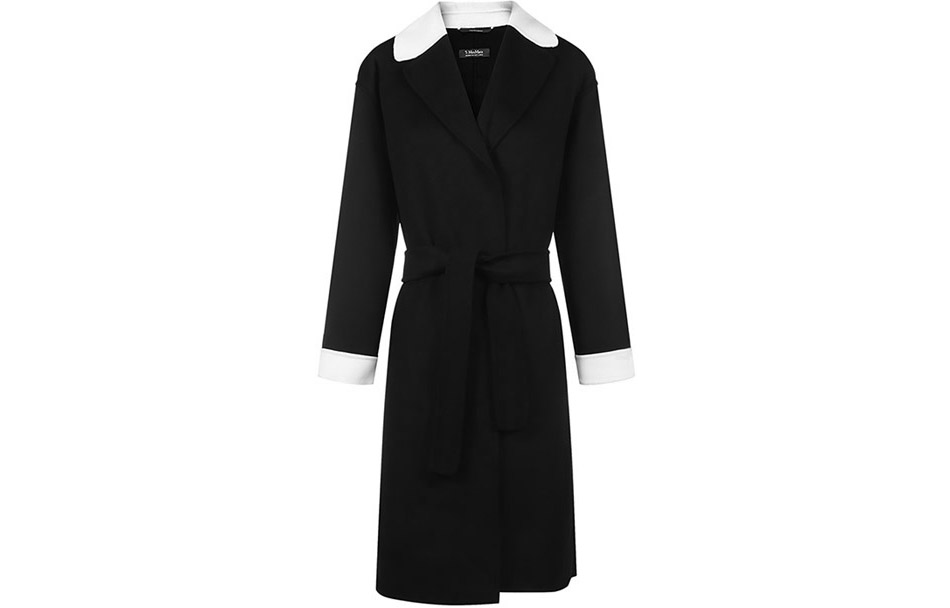 Order (W) ''Max Mara Ada Wool Coat Wanita Mid-Length - Hitam'' 9011012106013-ADA