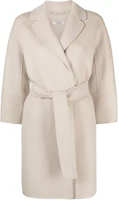 (Women) 'S Max Mara Max Mara Beige Belted Long-Sleeve Loose-Fit Mid-Length Coat 2419011051600-014 (Women) 'S Max Mara Max Mara Beige Belted Long-Sleeve Loose-Fit Mid-Length Coat 2419011051600-014