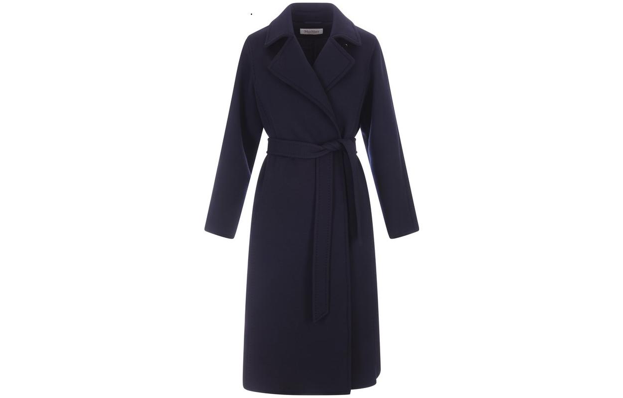 (Women) ’S Max Mara Max Mara Belted Long Sleeve Coat in Navy 23190101316-001