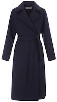 (Women) ’S Max Mara Max Mara Belted Long Sleeve Coat in Navy 23190101316-001 (Women) ’S Max Mara Max Mara Belted Long Sleeve Coat in Navy 23190101316-001
