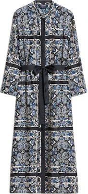 (Women) 'S Max Mara Max Mara Blue Printed Long Sleeve Maxi Dress 2419221183600-001 Buy (Women) 'S Max Mara Max Mara Blue Printed Long Sleeve Maxi Dress 2419221183600-001