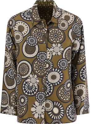 (Women) 'S Max Mara Max Mara Brown Printed Collared Shirt 2391160238600-001 Buy (Women) 'S Max Mara Max Mara Brown Printed Collared Shirt 2391160238600-001