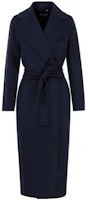 (Women) 'S Max Mara Max Mara Navy Blue Solid Drawstring Long Coat 2390161033600-012 (Women) 'S Max Mara Max Mara Navy Blue Solid Drawstring Long Coat 2390161033600-012