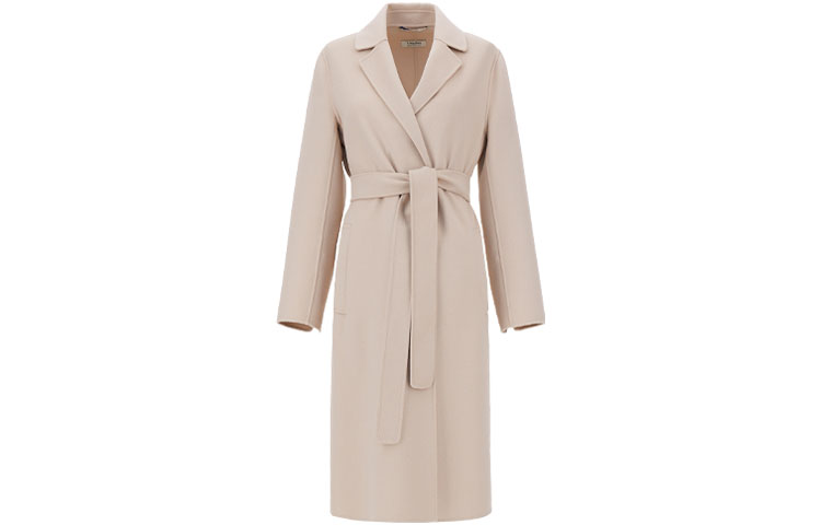 (Women) 'S Max Mara Max Mara Pauline Wool Belted Coat Beige 9011131106064-PAULINE