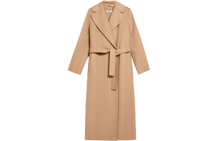 (Women) 'S Max Mara MAX MARA Poldo Double-Faced Long Wrap Coat Camel Color 9016141306045-POLDO