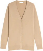 (Women) 'S Max Mara Max Mara Ribbed Knit V-Neck Cardigan Wool Sweater - Camel 9341032106002-MATERA (Women) 'S Max Mara Max Mara Ribbed Knit V-Neck Cardigan Wool Sweater - Camel 9341032106002-MATERA