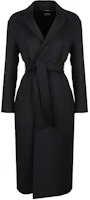 (Women) 'S Max Mara Max Mara Solid H-Line Lapel Long Sleeve Coat Black 9016020306-013 (Women) 'S Max Mara Max Mara Solid H-Line Lapel Long Sleeve Coat Black 9016020306-013