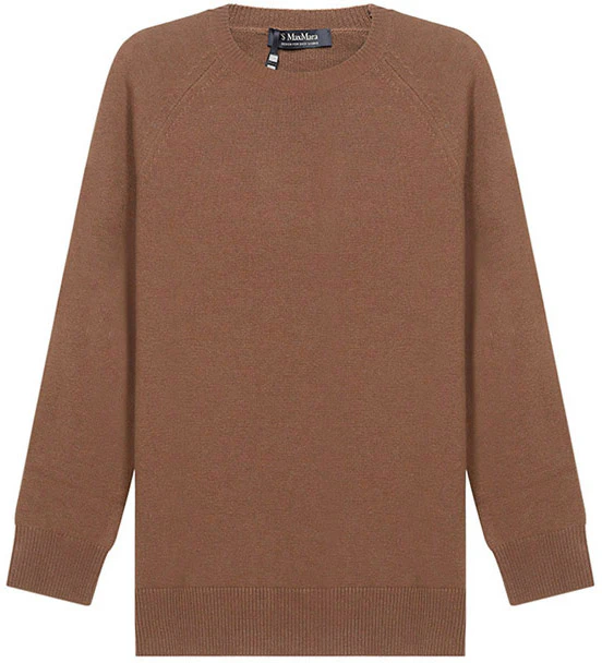women-s-max-mara-max-mara-solid-wool-crewneck-sweater-in-dark-camel-9366061906008-derrik