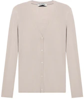 (Women) 'S Max Mara MAX MARA V-Neck Wool Cardigan Grey-White 9346011906001-OLTRE (Women) 'S Max Mara MAX MARA V-Neck Wool Cardigan Grey-White 9346011906001-OLTRE