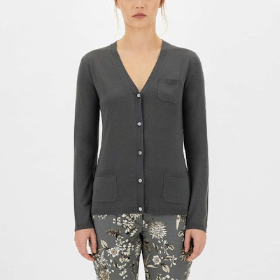 (W) ''S Max Mara MAX MARA Vネック ウール カーディガン セーター - グレー 9346031906004-ERICE Lookbook (W) ''S Max Mara MAX MARA Vネック ウール カーディガン セーター - グレー 9346031906004-ERICE