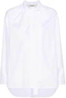 (Women) 'S Max Mara Max Mara White Solid Single-Breasted Slim Fit Long Sleeve Shirt 2419111023600-001 (Women) 'S Max Mara Max Mara White Solid Single-Breasted Slim Fit Long Sleeve Shirt 2419111023600-001