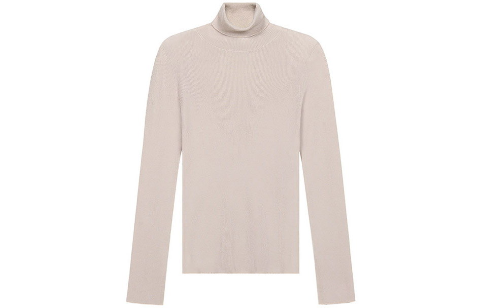 (Women) 'S Max Mara MAX MARA Wool Turtleneck Knit Sweater - Gray and White 9366021906001-GELLY