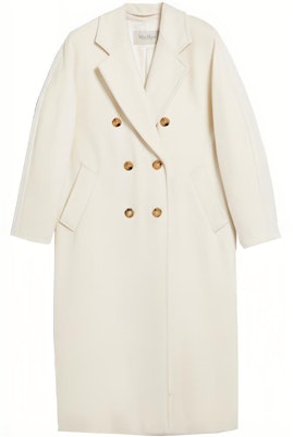 (W) ''S Max Mara MaxMara 101801 Kot Klasik Wool Putih Double-Faced 1018011906021-MADAME Order (W) ''S Max Mara MaxMara 101801 Kot Klasik Wool Putih Double-Faced 1018011906021-MADAME