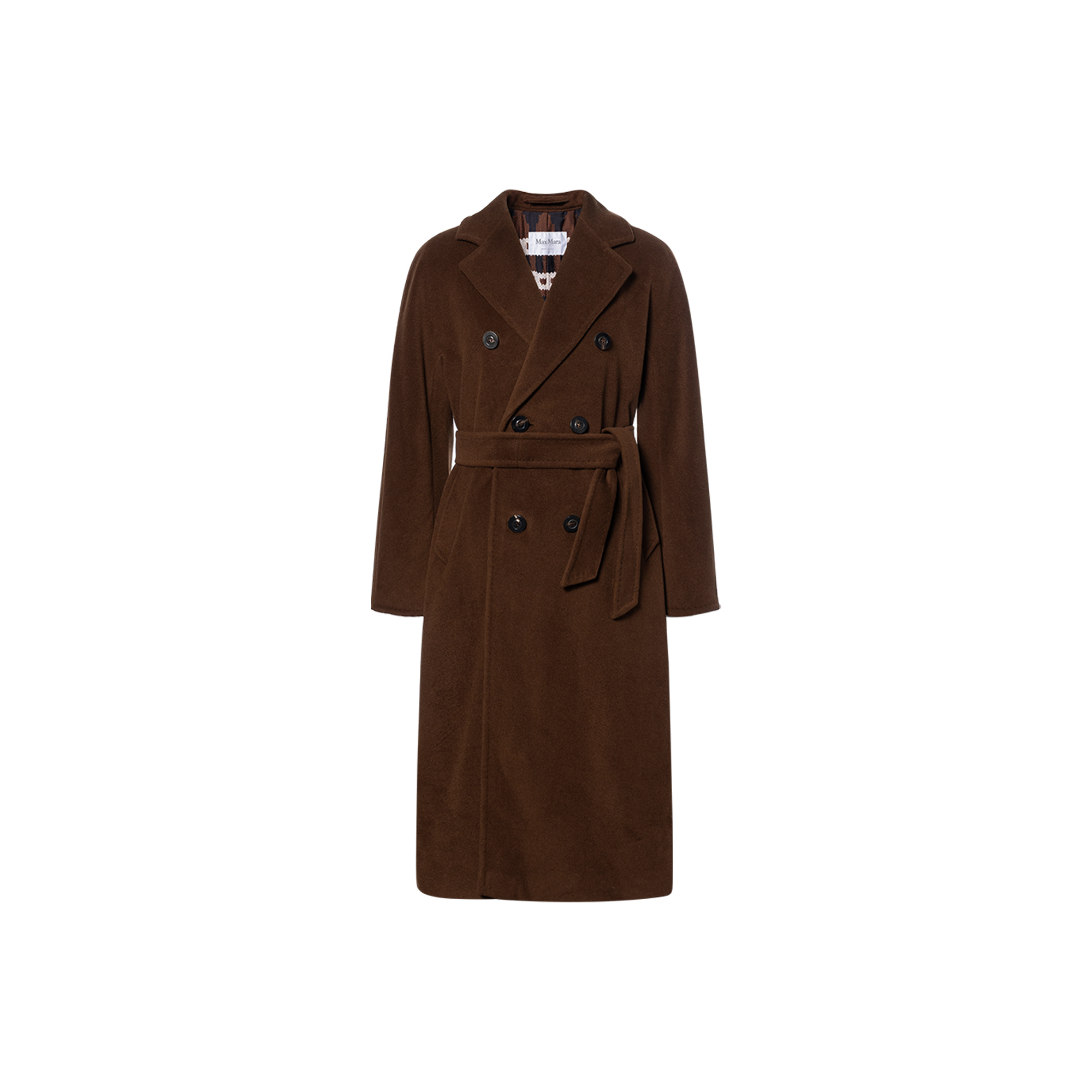 (Women) 'S Max Mara MaxMara 101801 Classic Wool Coat  Caramel Double-Breasted Oversize 1018012606