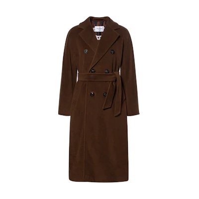 (Women) 'S Max Mara MaxMara 101801 Classic Wool Coat Caramel Double-Breasted Oversize 1018012606