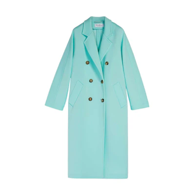 (Women) 'S Max Mara MaxMara 101801 Madame2 Green Wool Double-Breasted Oversized Coat 1901012106006-MADAME2