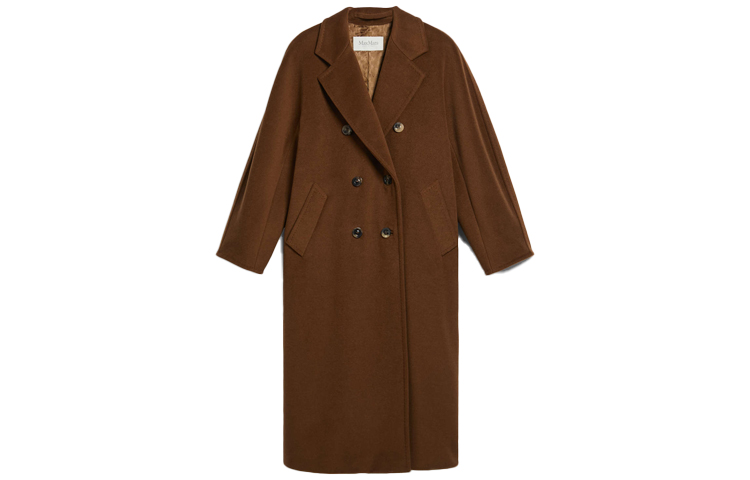 Order (W) S Max Mara MaxMara 101801 Madame系列女士黑棕色羊毛大衣 1018010906010-MADAME