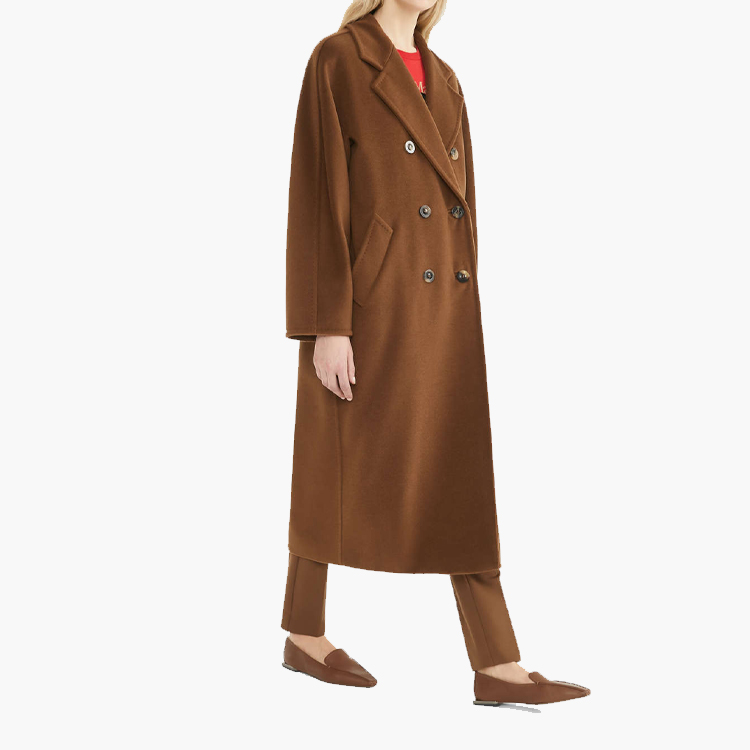 Purchase (W) S Max Mara MaxMara 101801 Madame系列女士黑棕色羊毛大衣 1018010906010-MADAME