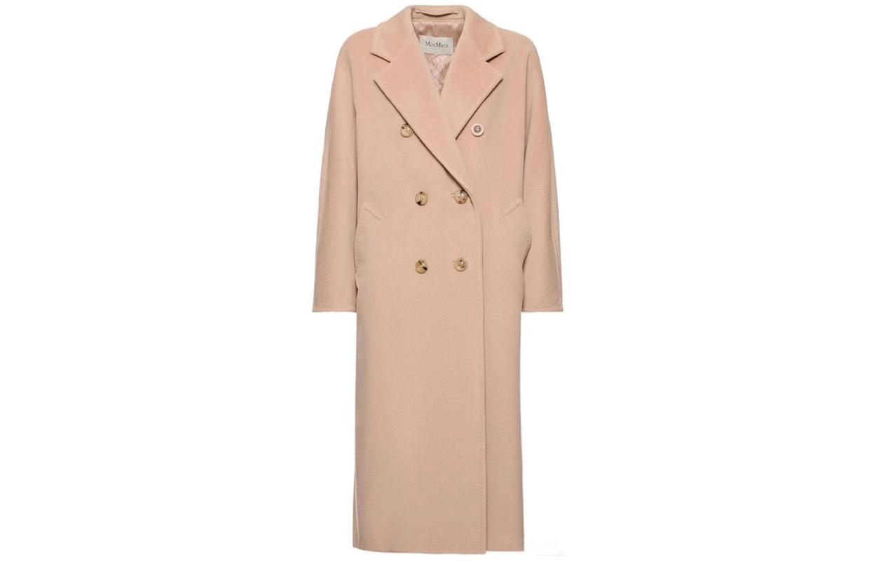 Order (Women) 'S Max Mara MaxMara 101801 Madame Double-Breasted Long Pink Coat for Women 1018013306-020