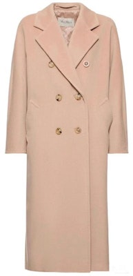 (Women) 'S Max Mara MaxMara 101801 Madame Double-Breasted Long Pink Coat for Women 1018013306-020 Order (Women) 'S Max Mara MaxMara 101801 Madame Double-Breasted Long Pink Coat for Women 1018013306-020