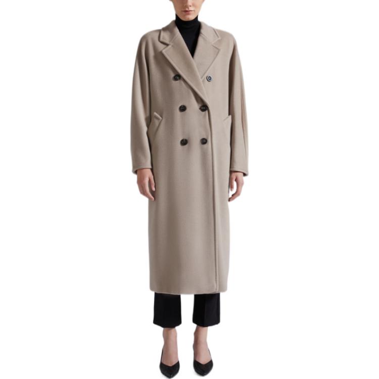 (Women) 'S Max Mara MaxMara 101801 Madame Double-breasted Wool Coat for Women, Classic Beige 1018010906002-MADAME 圖 3