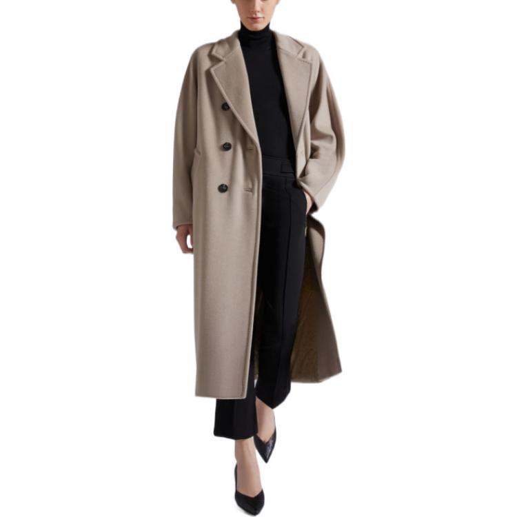 (Women) 'S Max Mara MaxMara 101801 Madame Double-breasted Wool Coat for Women, Classic Beige 1018010906002-MADAME 圖 4