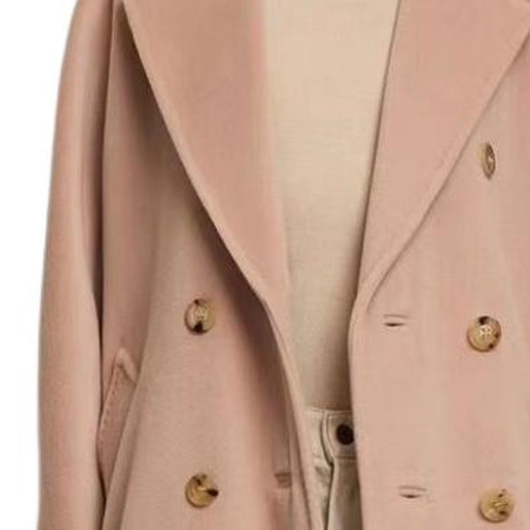 Details for (Women) 'S Max Mara MaxMara 101801 Madame Double-Breasted Long Pink Coat for Women 1018013306-020