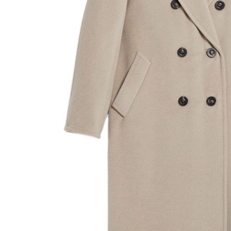 (Women) 'S Max Mara MaxMara 101801 Madame Double-breasted Wool Coat for Women, Classic Beige 1018010906002-MADAME 圖 7