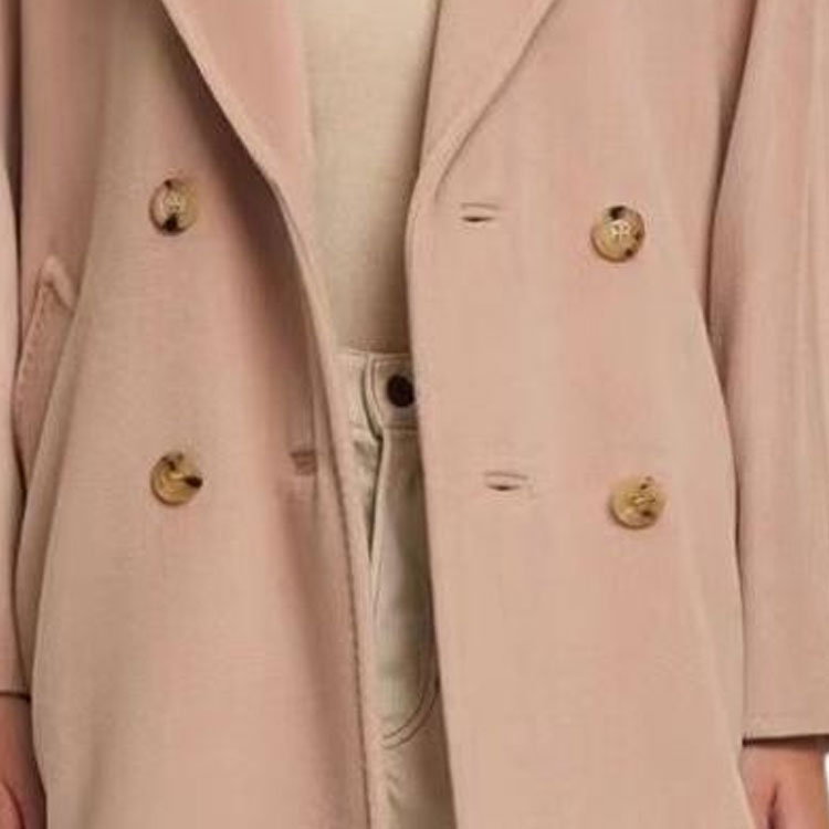 Sizing (Women) 'S Max Mara MaxMara 101801 Madame Double-Breasted Long Pink Coat for Women 1018013306-020