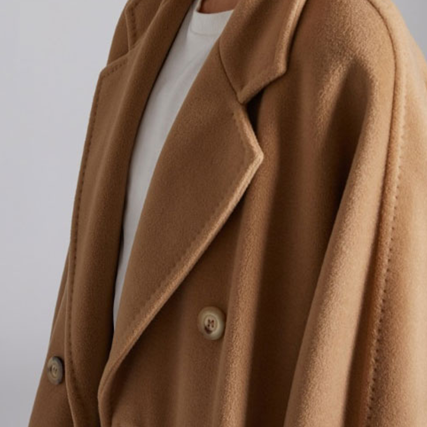 Sizing (Women) 'S Max Mara MaxMara 101801 Madame Double-Breasted Wool Coat Women’s Camel Color. 1018012906001-MADAME