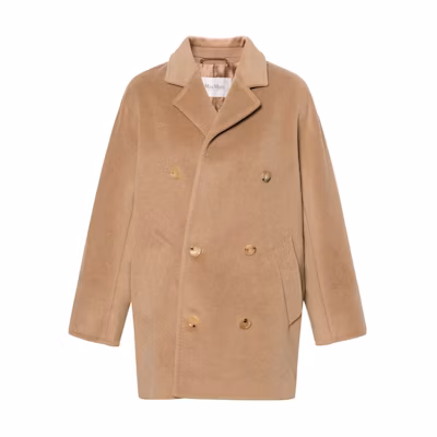 (Women) 'S Max Mara MaxMara 101801 Short Double-Breasted Camel Coat for Women 1086032906001-GUINEA