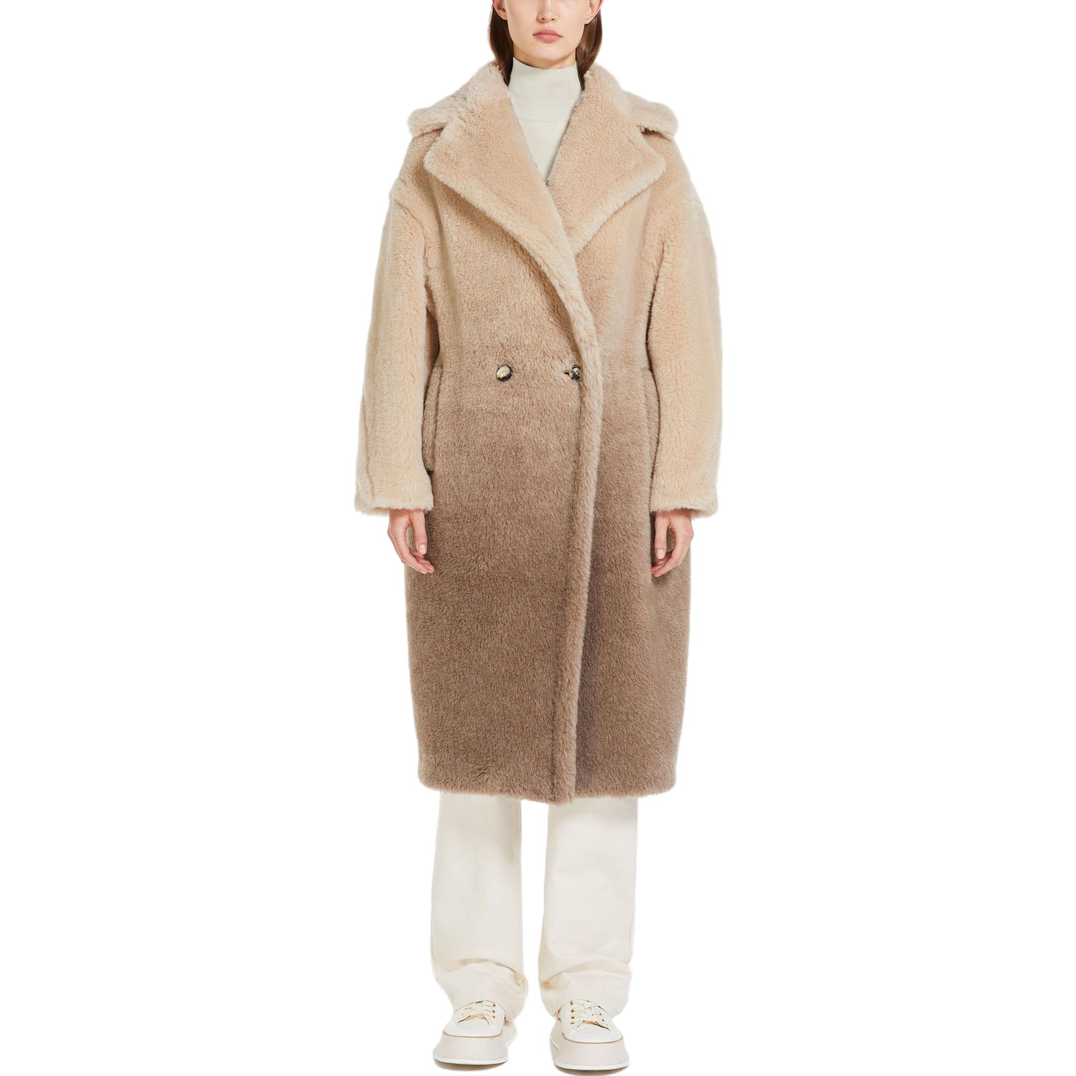 Lookbook (W) ''S Max Mara MaxMara 23 渐变泰迪羊毛双排扣大衣 米色 1011034106-001