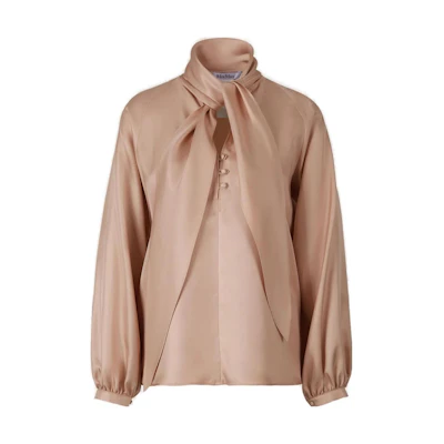 (Women) 'S Max Mara MaxMara Adjustable Solid Shirt in Nude Pink. 2311161139600-006