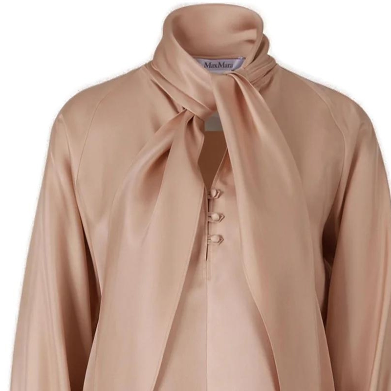 Shop (W) ''에스 맥스마라 맥스마라 조절 가능한 솔리드 셔츠 베이지 핑크''. 2311161139600-006